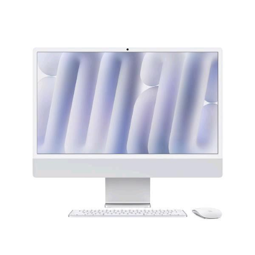 APPLE iMAC 2024 24" RETINA DISPLAY 4.5K ALL IN ONE 23.5" CHIP APPLE M4 CPU 10-CORE GPU 10 CORE RAM 24GB SSD 512GB WI-FI 6E-GIGABIT LAN ITALIA ARGENTO